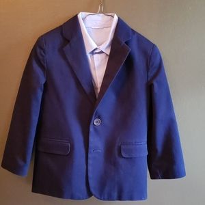 Little boys 6 navy blazer and shirt